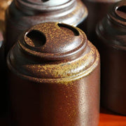 Wood Fired Yixing Tea Caddy, Dicaoqing Clay.